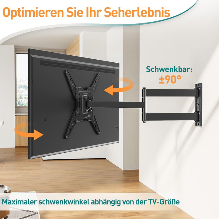 ELIVED Long Extension TV Wandhalterung mit 796mm langem Arm für die meisten 26-65 Zoll TVs, Schwenk-
