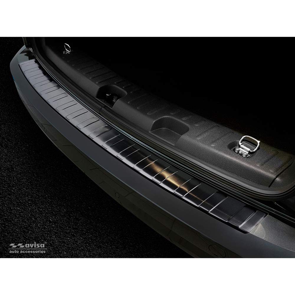 Avisa Schwarz Edelstahl Heckstossstangenschutz kompatibel mit Volkswagen Caddy 2004-2015 & FL 2015-2