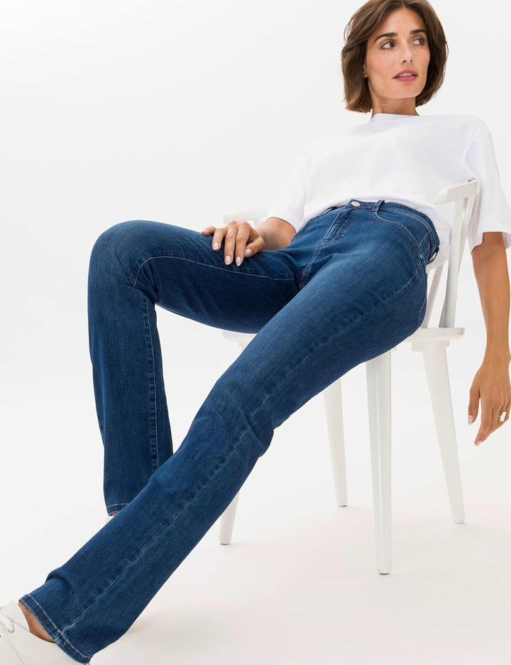 BRAX Damen Jeans Style Carola Premium Denim 34W / 32L Used Regular Blue, 34W / 32L Used Regular Blue