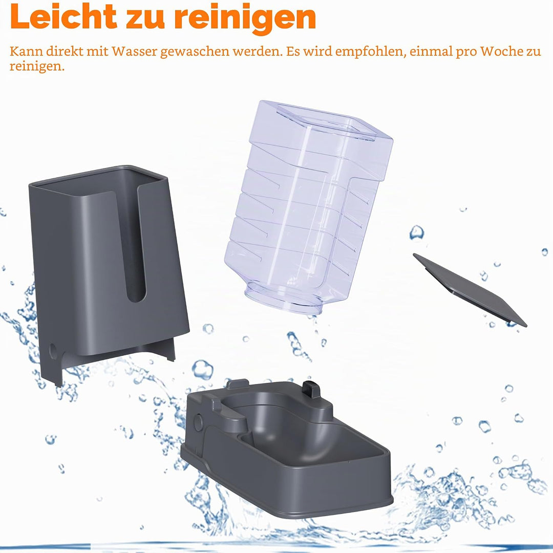 Automatischer Katzenfutterspender und Katzenwasserspender im Set, 2 Packungen, automatischer Hundefu