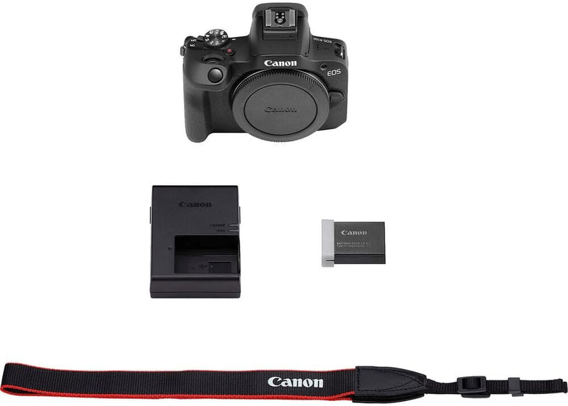 Canon EOS R100 Systemkamera Gehäuse (Spiegellose Digitalkamera mit Autofokus, 4K Videokamera, 24,1 M