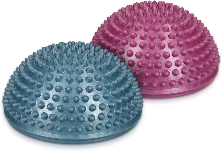 Navaris Balance-Igel Fitness Halbkugel mit Noppen - 2X Balance Igel Set - Sport Kissen für Balancetr