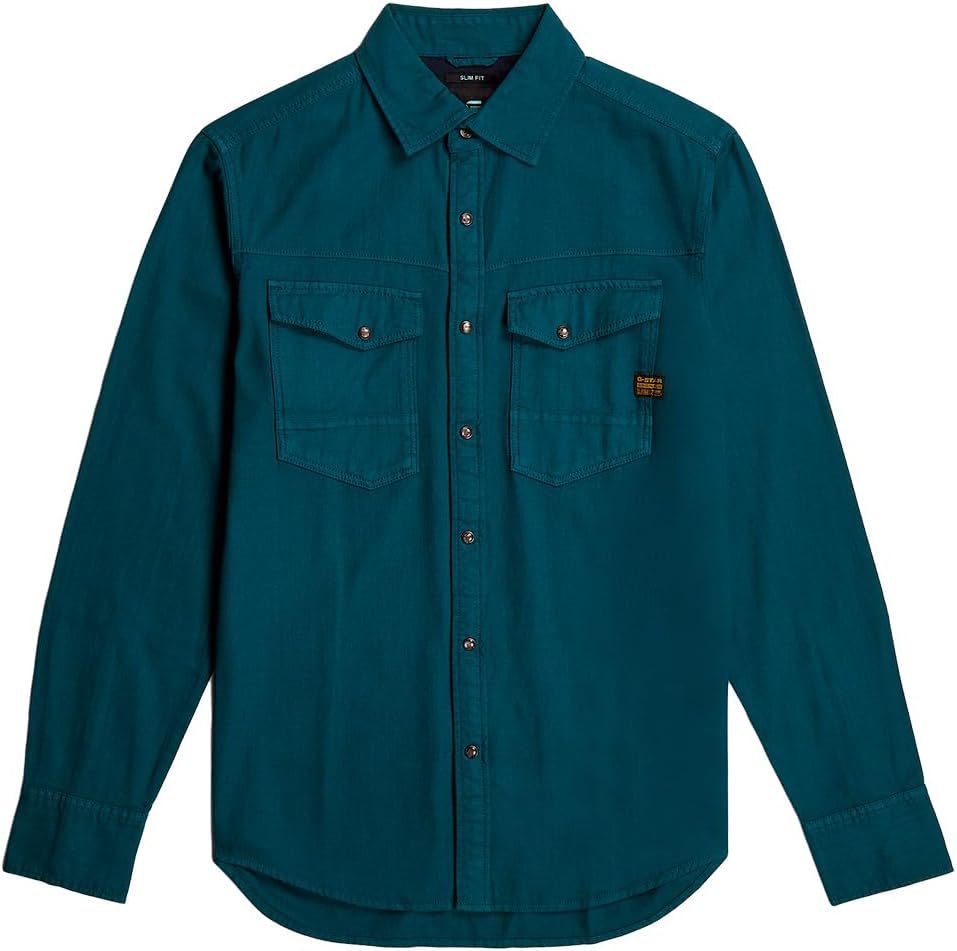 G-Star RAW Herren Dakota Slim Shirt S Blau (Nitro Gd D25223-d454-d150), S Blau (Nitro Gd D25223-d454