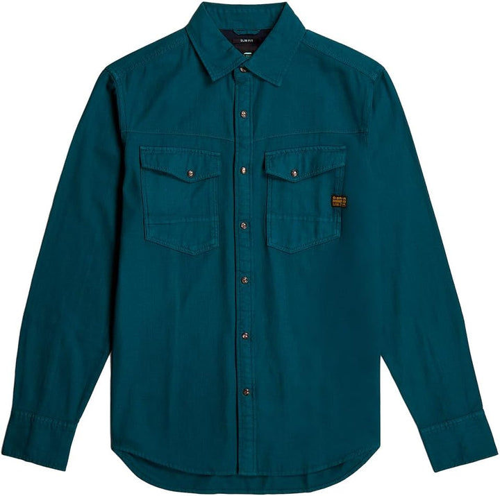 G-Star RAW Herren Dakota Slim Shirt XXL Blau (Nitro Gd D25223-d454-d150), XXL Blau (Nitro Gd D25223-