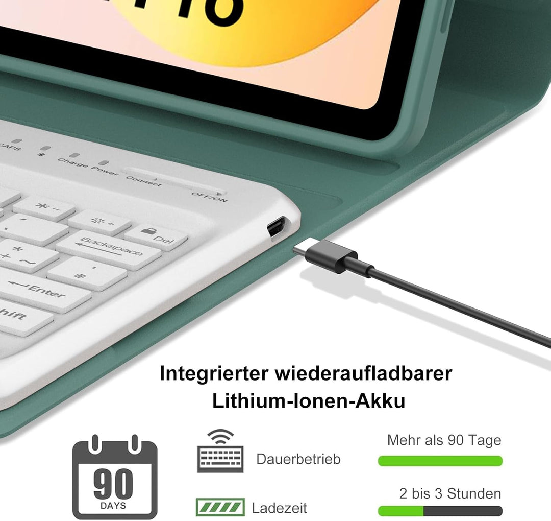 Tastatur Hülle für XIAOMI REDMI Pad 2 Pro 12.1"/Xiaomi Redmi Pad Pro 12.1", QWERTZ Deutsches Magneti