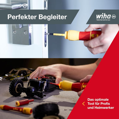 Wiha elektrischer Schraubendreher speedE® II electric (44318) 7-tlg (slimBits, Batterien, USB-Ladeka