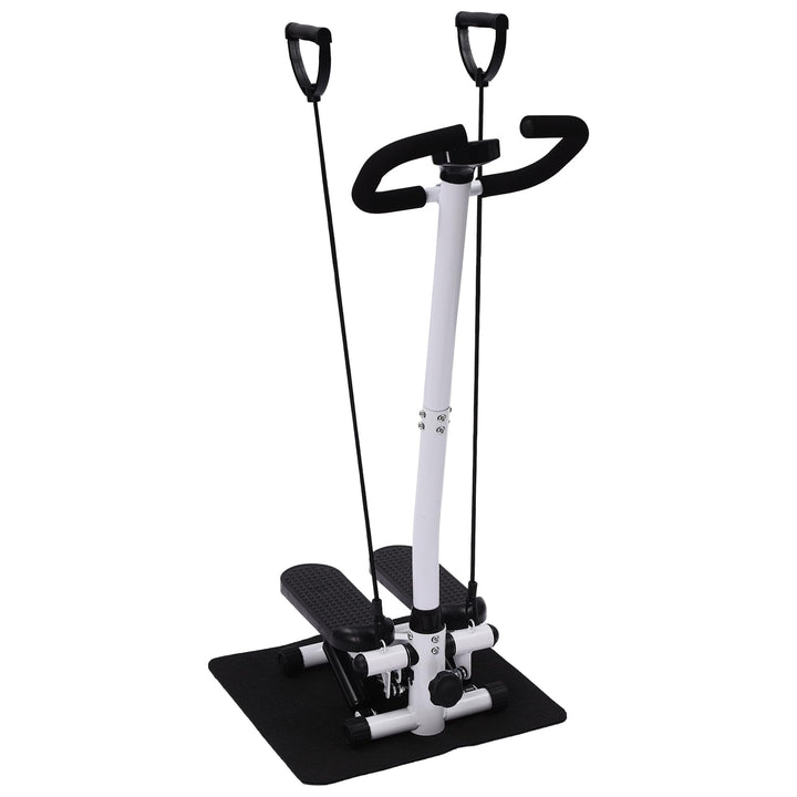 2in1 Fitness Stepper für Zuhause,Up-Down Swing Stepper mit Power Ropes und Lenker,LCD-Monitor,höhenv