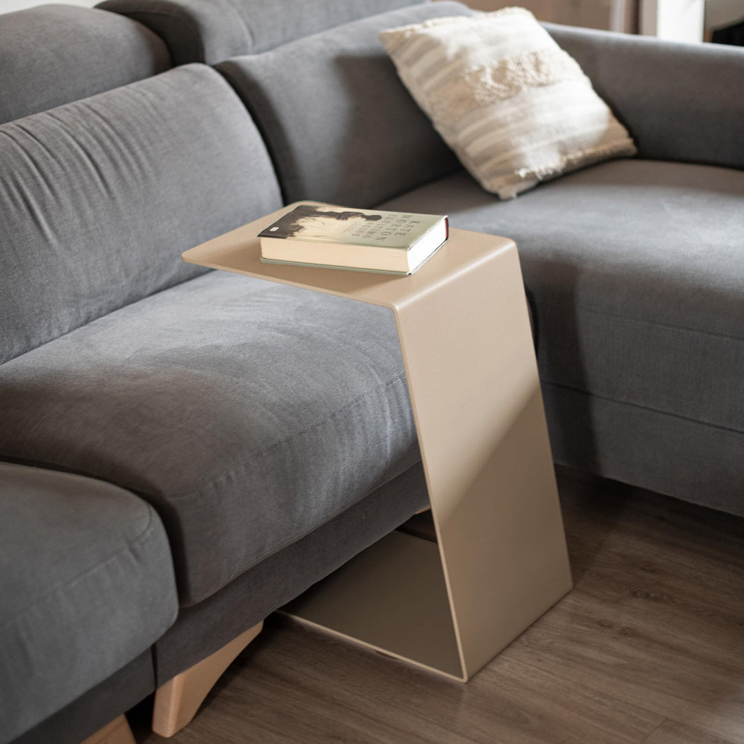 MILUKA Beistelltisch Beige | Couchtisch, Wohnzimmertisch oder Sofatisch | Laptoptisch für Couch, Sof