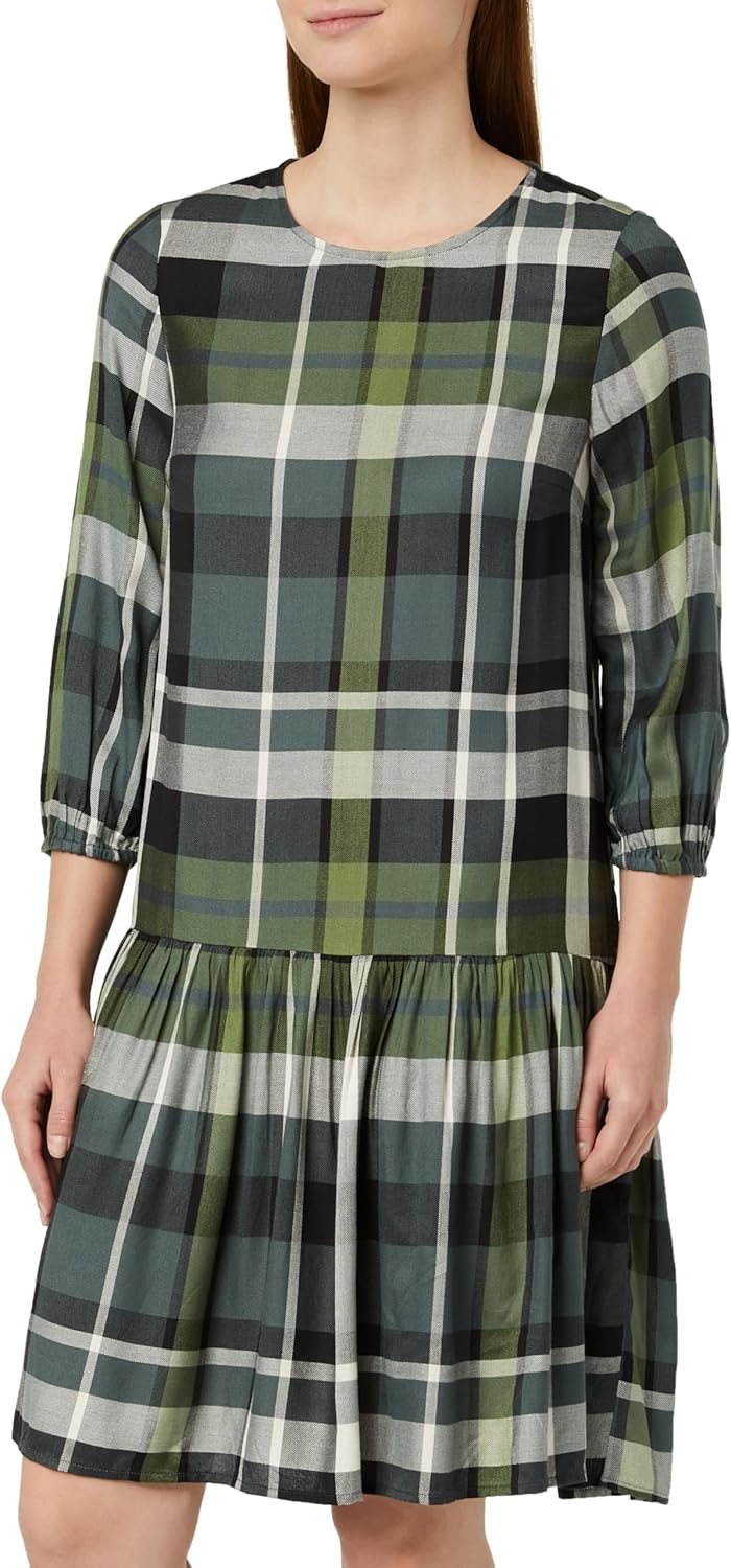 s.Oliver Damen Kleid kariert Green, 46