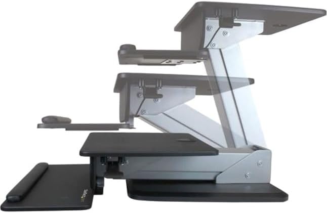 StarTech.com Height Adjustable Standing Desk Converter - Sit Stand Desk with One-finger Adjustment -