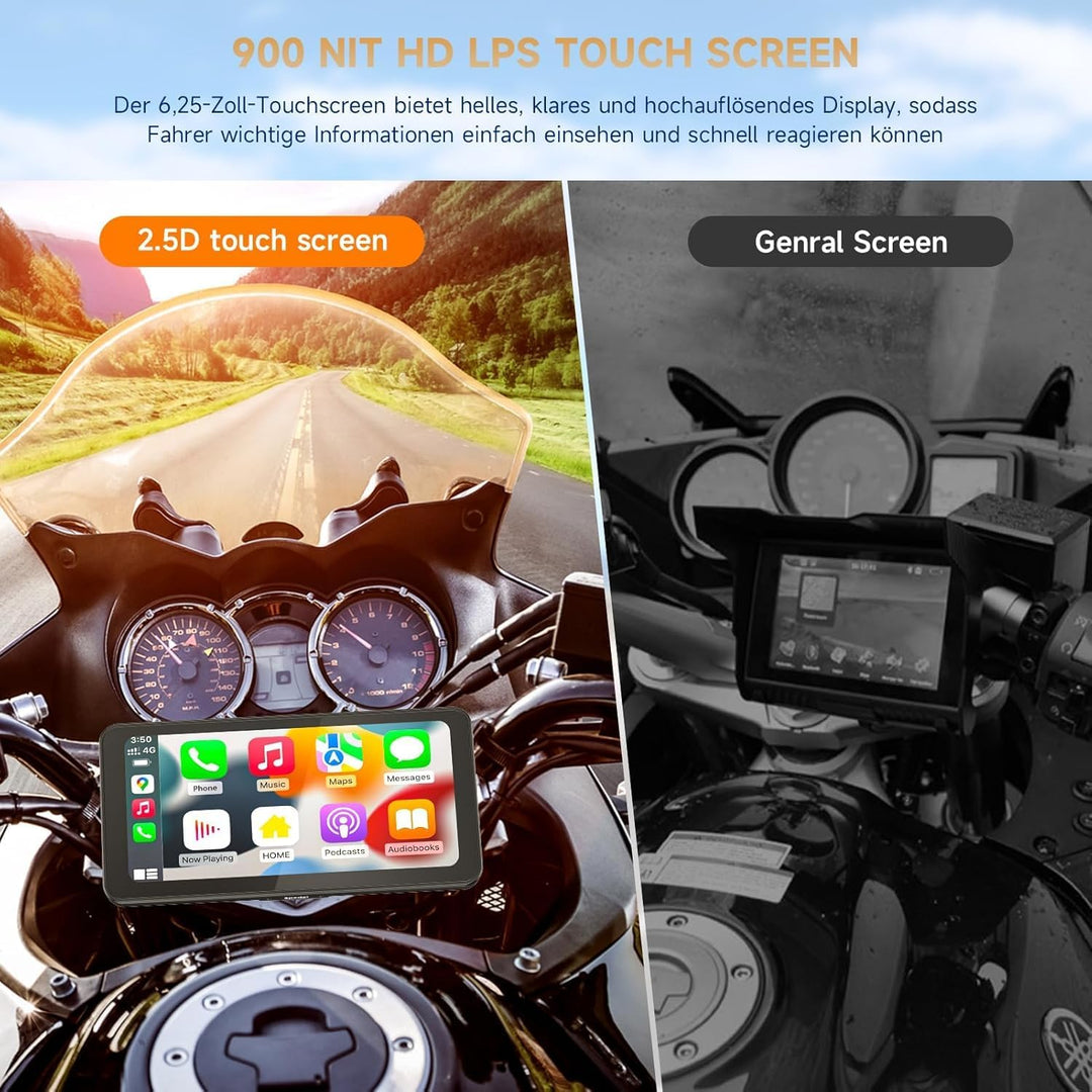 Spedal 6,25 Zoll Motorrad CarPlay Bildschirm für B-MW, Kabelloses CarPlay & Android Auto, Wasserdich