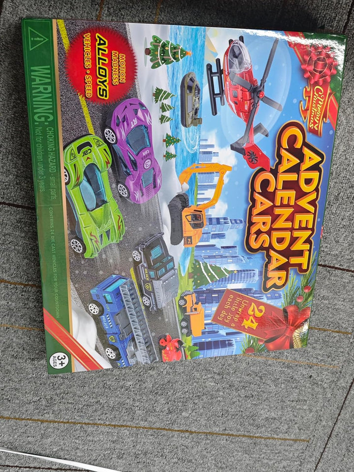 Quanquer Leichtmetallautos Adventskalender 2025 für Kinder – 24 Weihnachts Adventskalender-Spielzeug