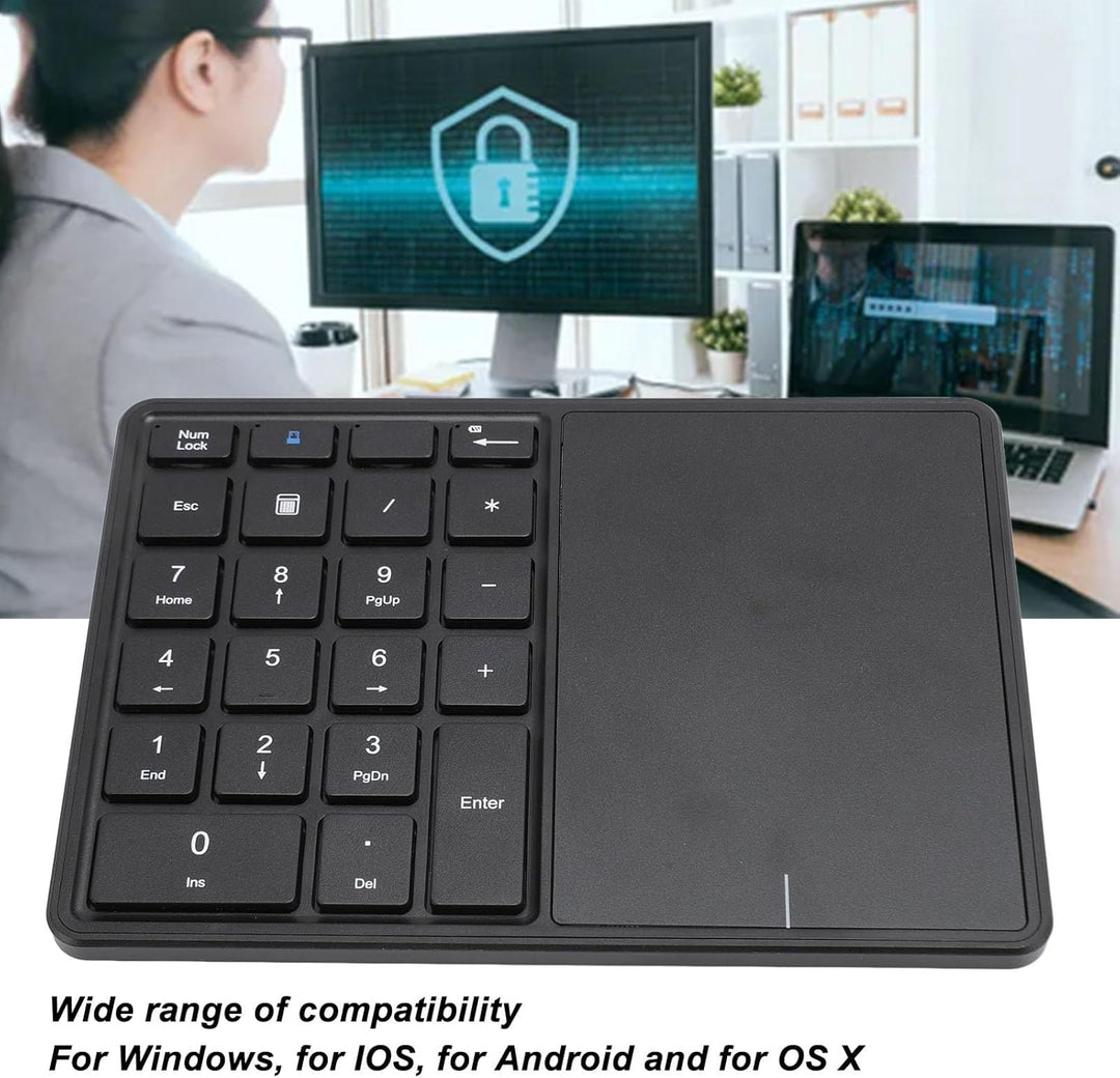 VBESTLIFE Kabellose Zifferntastatur, Bluetooth 4.2 und Kabellose 2,4 G-Dual-Modi-Zifferntastatur mit