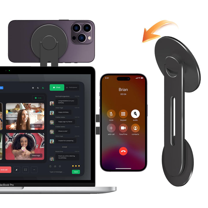 CloudValley Magnetische Laptop Handy Ständer, Einstellbare Kamera-Übergabe Zubehör für MacBook & iPh