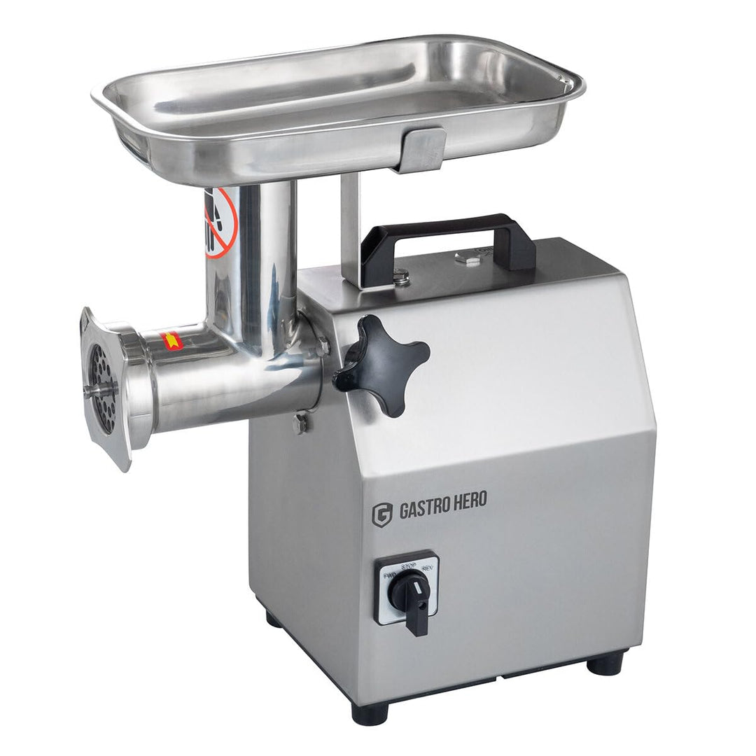 Fleischwolf 120 kg/h Hackfleischmaschine Fleischwolf Edelstahl Gastronomie inkl. Lochscheiben 6 & 8