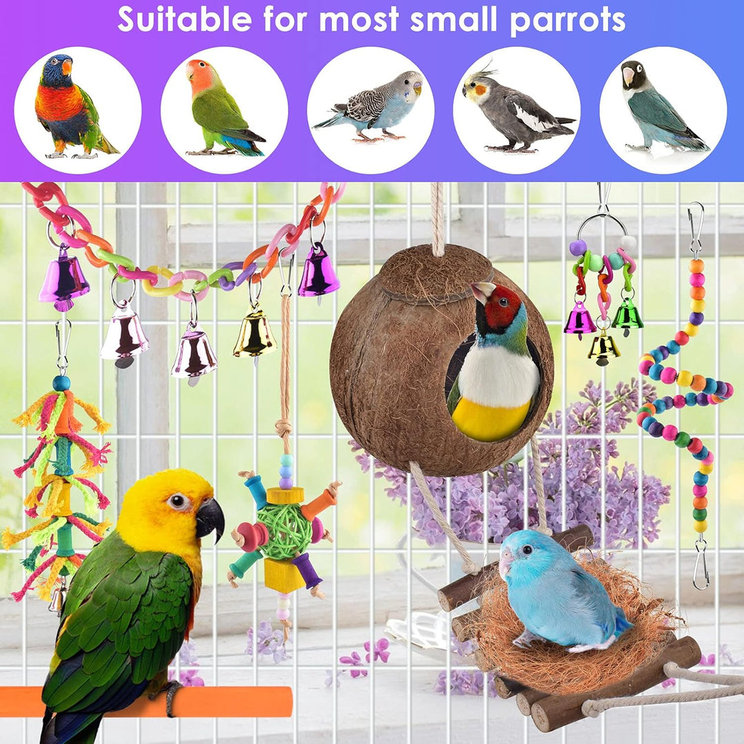 Vogelspielzeug, ERKOON Nymphensittich Futter Wellensittich Spielzeug Bird Feeder Toy for Parakeets P