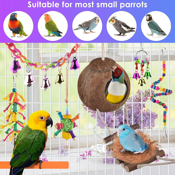 Vogelspielzeug, ERKOON Nymphensittich Futter Wellensittich Spielzeug Bird Feeder Toy for Parakeets P