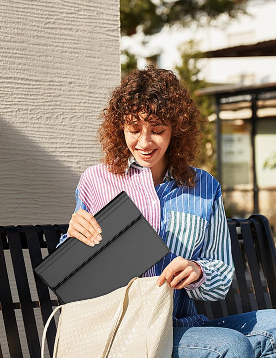 JADEMALL Hülle mit Touchpad & RGB-Tastatur für Samsung Galaxy Tab S10 Lite/S10 FE/S9 FE 10,9" & S9 1