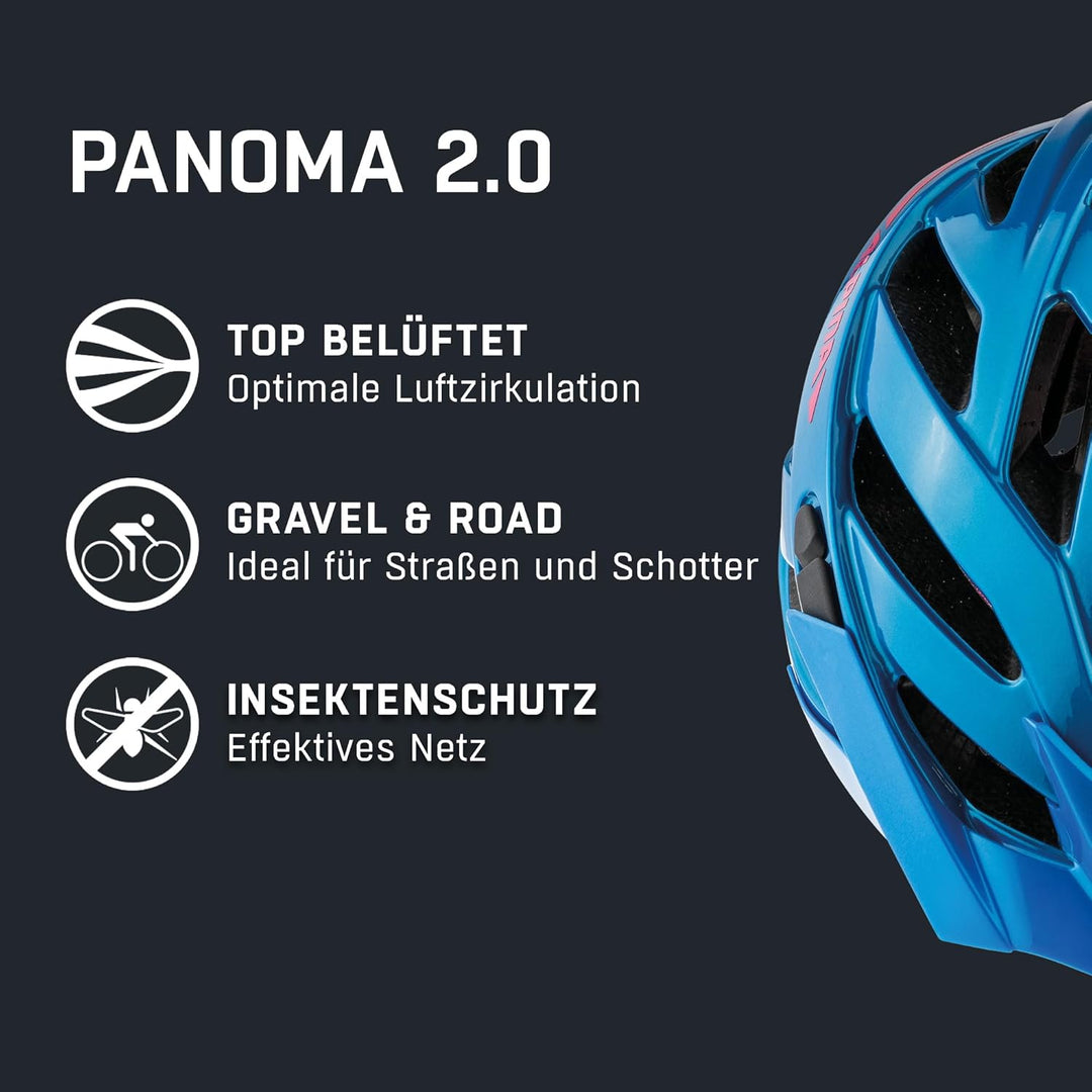 ALPINA PANOMA 2.0 L.E. - Reflektierender & Optimal Belüfteter Fahrradhelm Mit Fliegennetz & Nachrüst