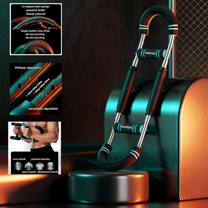Armtrainer Biegehantel U-förmige Brustarm Expander Verstellbarer Twister Armtrainer,Brustmuskelstab,