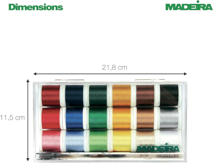 Madeira 25143 Tacony Rayon Gewinde sampler-18 Spulen, 18 Spools, One Size