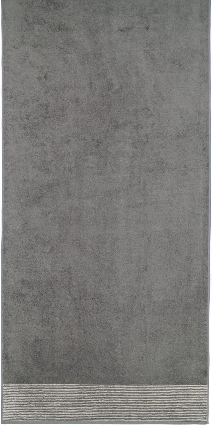 CAWÖ Home Handtücher Luxury Home Two-Tone 590 Schiefer - 77 Saunatuch 80x200 cm, Saunatuch 80x200 cm