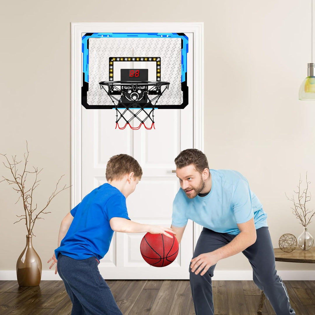 ZWOOS Basketballkorb Indoor Set für Kinder, Mini Basketballkorb Mit 4 Ball, 39x28cm, Pumpe & Befesti