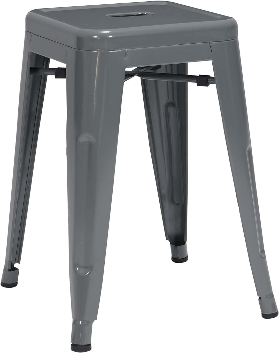 Duhome Metall Hocker niedriger Barhocker, Sitzhöhe 46cm Tresenhocker, Stapelbar Eisen Bistrohocker i