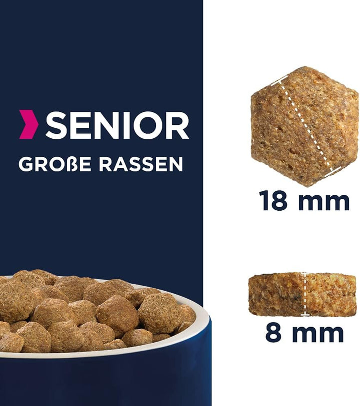 Eukanuba Hundefutter mit frischem Huhn für grosse Rassen, Premium Trockenfutter für Senior Hunde, 15