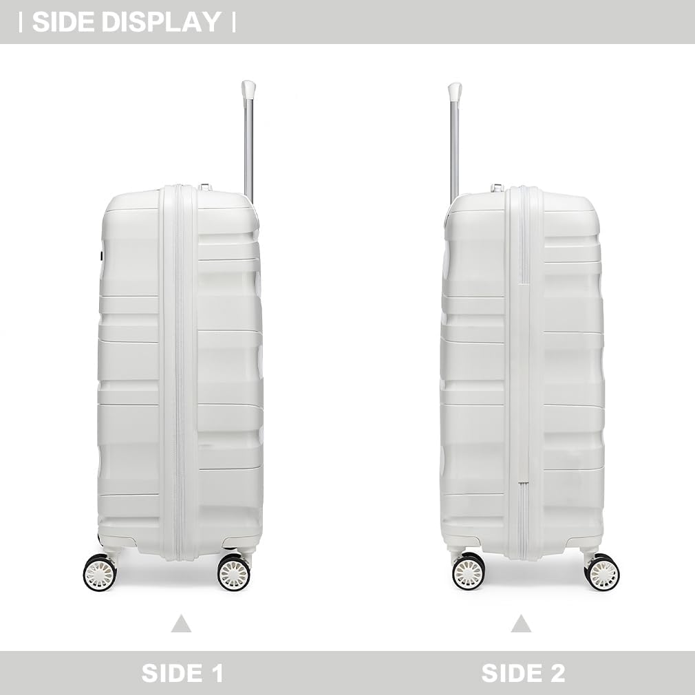 KONO Handgepäck Koffer Trolleys 55cm Leicht Hartschalenkoffer Reisekoffer mit 4 Rollen und TSA Schlo