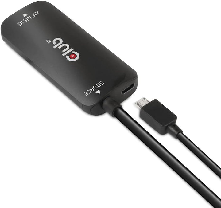 Club 3D CAC-1336 HDMI+ Micro USB auf USB Typ-C 4K120Hz oder 8K30Hz M/F Aktiver Adapter, CAC-1336
