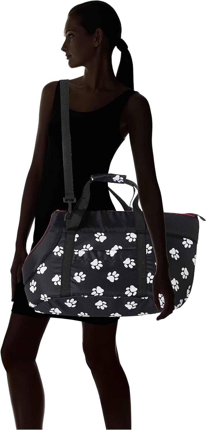 Hobbydog Dog Carrier Dog Carrying Bag Cat Carrier, 3 - HxBxL - 32x30x50 cm 3 - Schwarz mit Pfoten 3