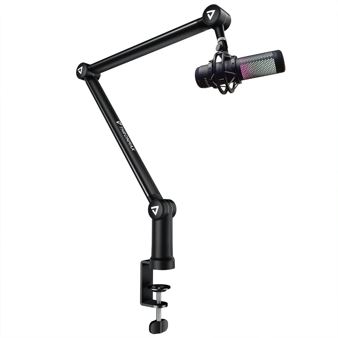 Mikrofonständer Boom Arm, THRONMAX S3 einstellbar 360 ° drehbar Mikrofonarm Schreibtisch, Tisch Stan