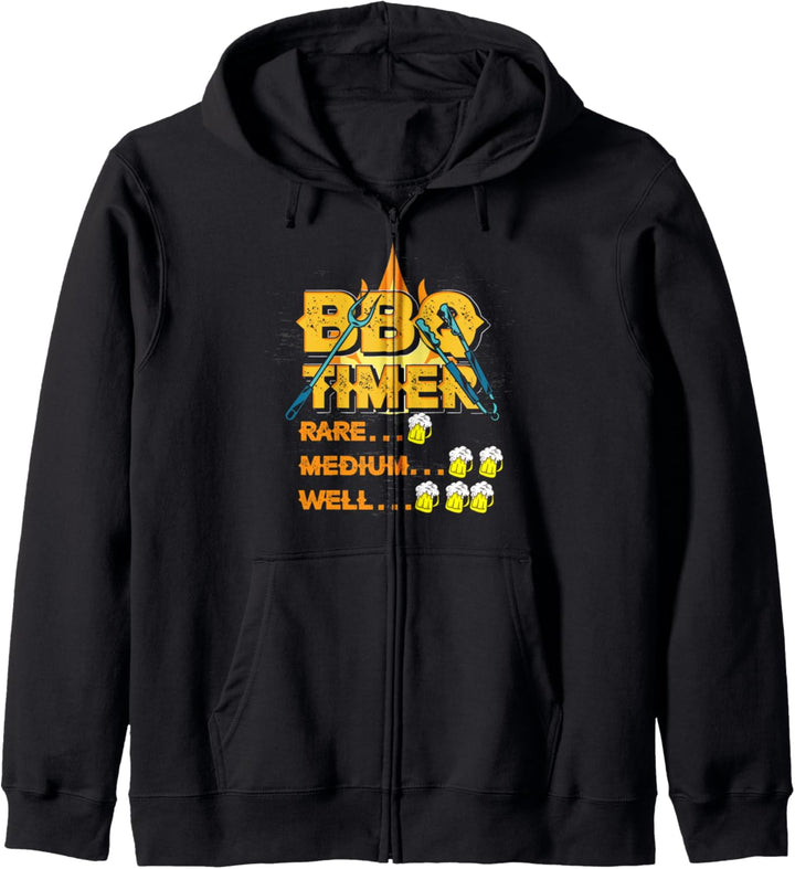 Bier Grillparty BBQ Grillmeister Lustiges Barbecue Grillen Kapuzenjacke