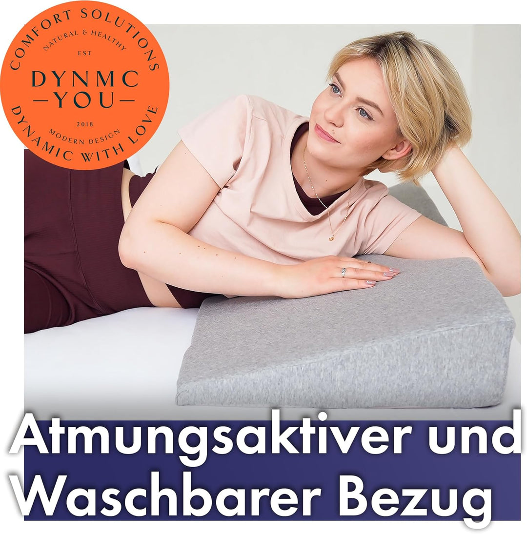 Keilkissen Bett für Bequemes Schlafen, 90cm - Premium Qualität, Modernes Design - Fester Matratzenke