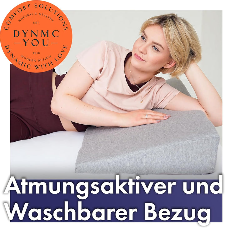 Keilkissen Bett für Bequemes Schlafen, 90cm - Premium Qualität, Modernes Design - Fester Matratzenke