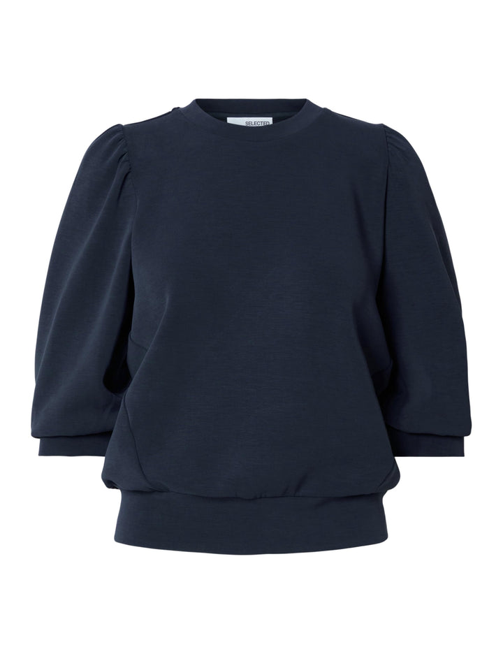 SELECTED FEMME Female Sweatshirt Puffärmel, Dark Sapphire