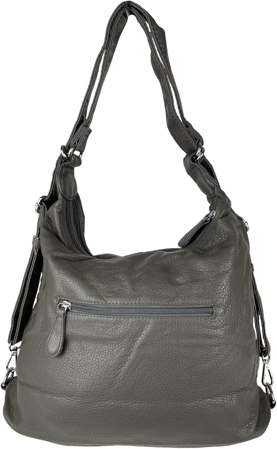 kennydoo Rucksacktasche I 2in1 Damen Rucksack und Handtasche in Einem I Schultertasche einfarbig uni