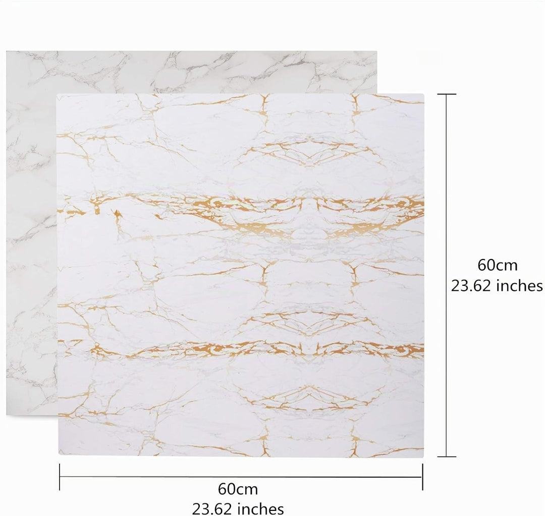 Selens 60x60cm Hintergrund Boards Kit, Flow Gold Weiss Marmor Textur Essen Hintergründe 2 Stück Flat