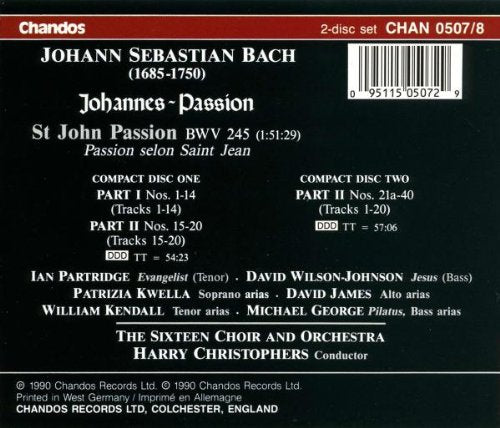 Johannes-Passion, Audio-CD