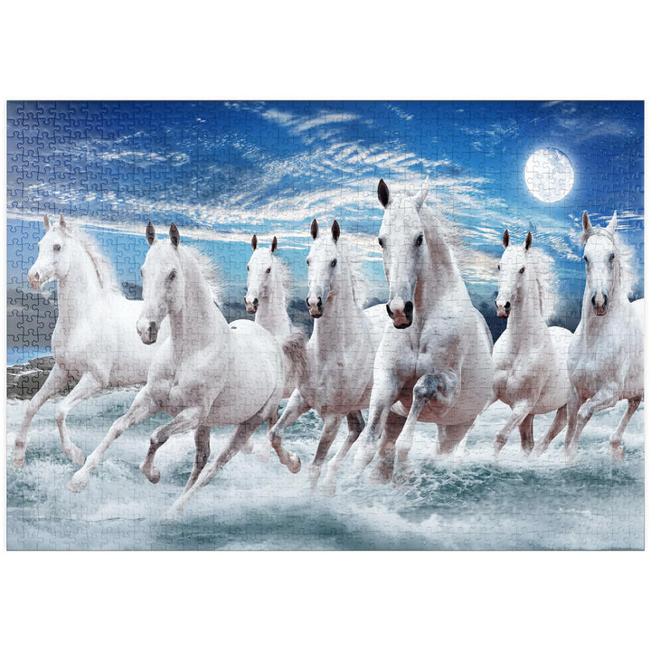 Sieben Pferde im Galopp - Premium 1000 Teile Puzzle - MyPuzzle Sonderkollektion von Puzzle Galaxy, 1