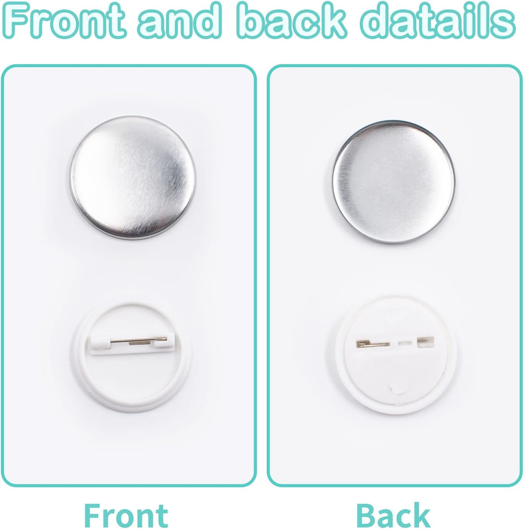 100 Stück 37mm Leere Schaltfläche Abzeichen Button Pin Brosche Verschlüsse Runde Abzeichen Knopfteil