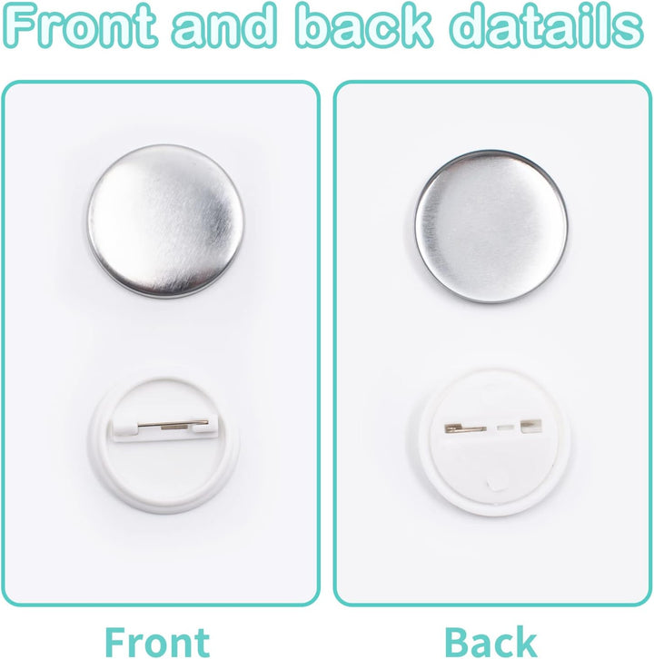 100 Stück 37mm Leere Schaltfläche Abzeichen Button Pin Brosche Verschlüsse Runde Abzeichen Knopfteil