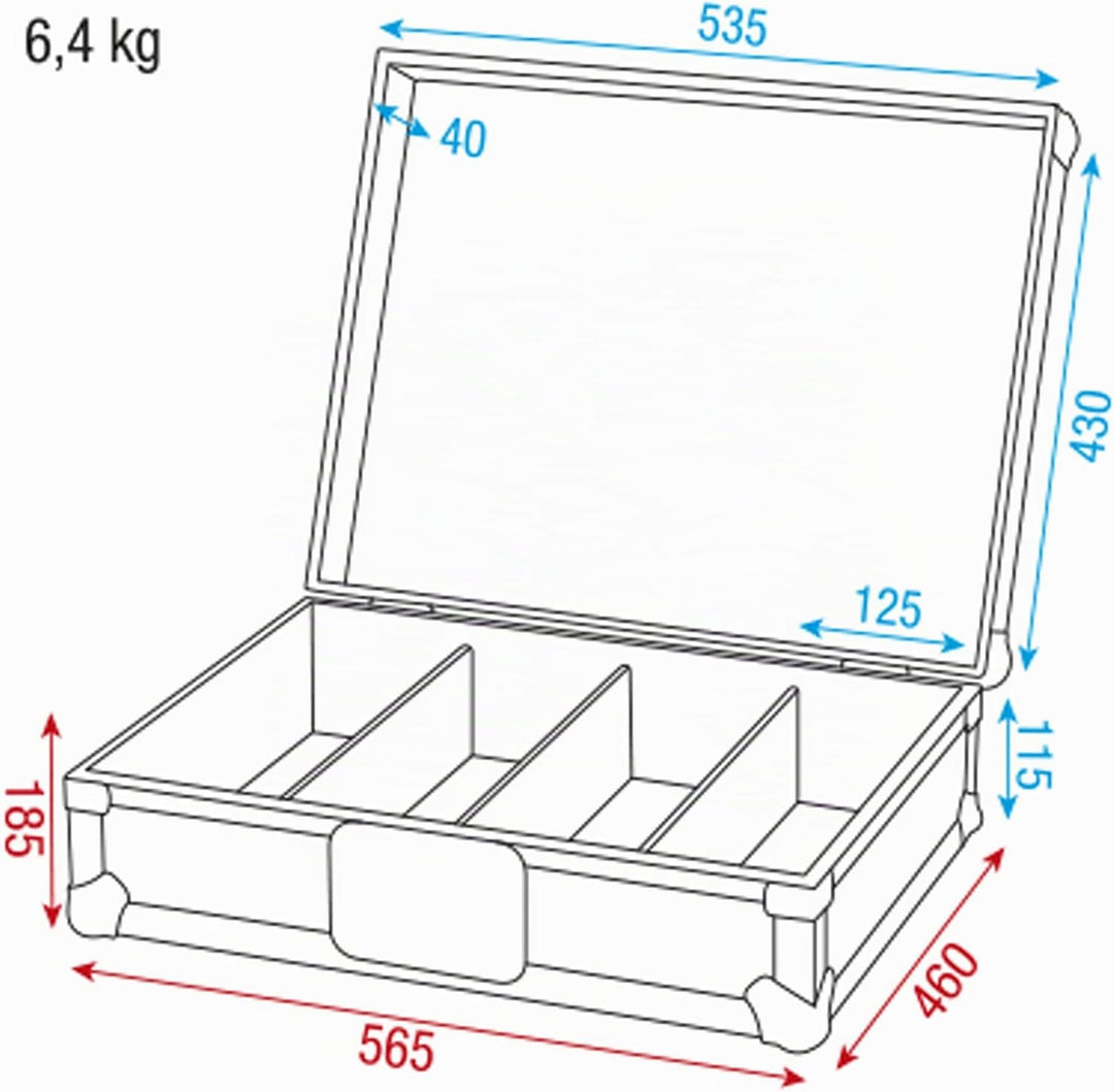 Flightcase für 170 CDs, schwarz