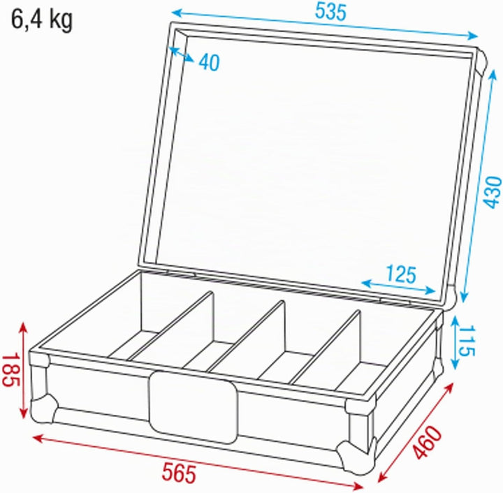 Flightcase für 170 CDs, schwarz