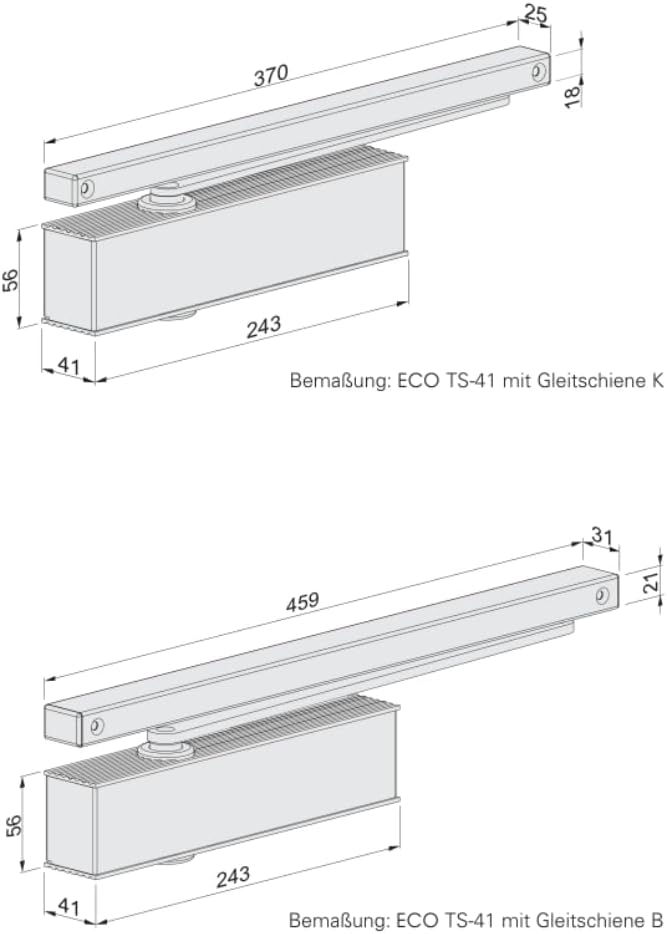 ECO-Schulte Der ECO Newton TS-41 GS-K Schliesskraft 1-4 nach EN ist ein hochwertiger Türschliesser O