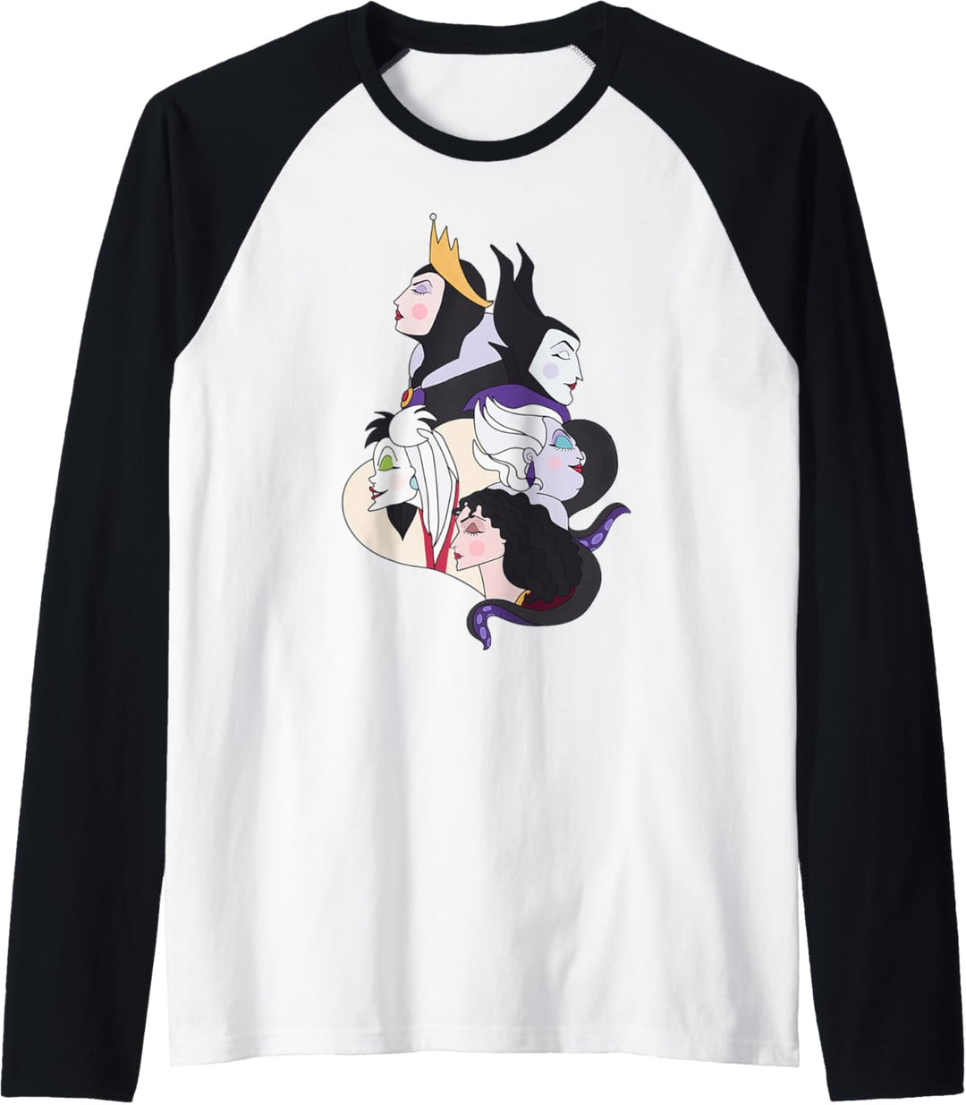 Disney Villains Side Profile Group Shot Raglan