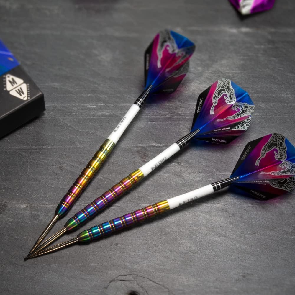 RED DRAGON Peter Wright Snakebite 1 Professional Darts Wolfram Dartset mit Flüge und Shafts 22G 1, 2