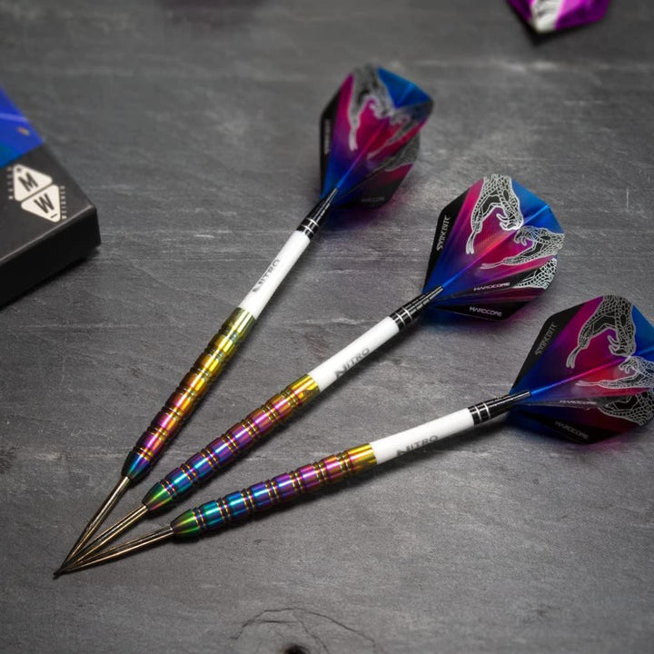 RED DRAGON Peter Wright Snakebite 1 Professional Darts Wolfram Dartset mit Flüge und Shafts 22G 1, 2