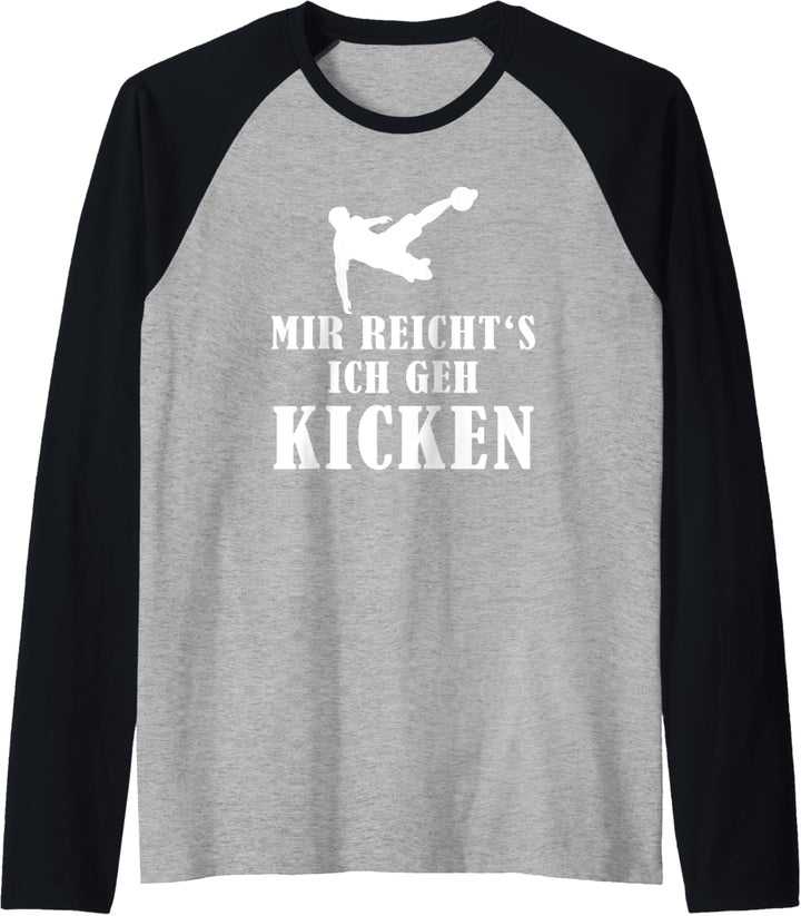 Kicken Fussball Sport Wettkampf Liga Trikot Stürmer Spruch Raglan